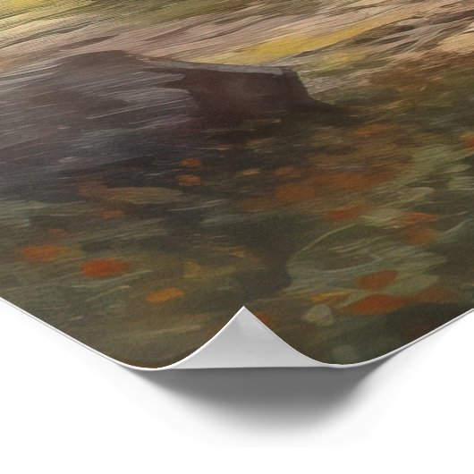 Poster Flâner le long de la Riverbank dans l'après-midi (Coin)