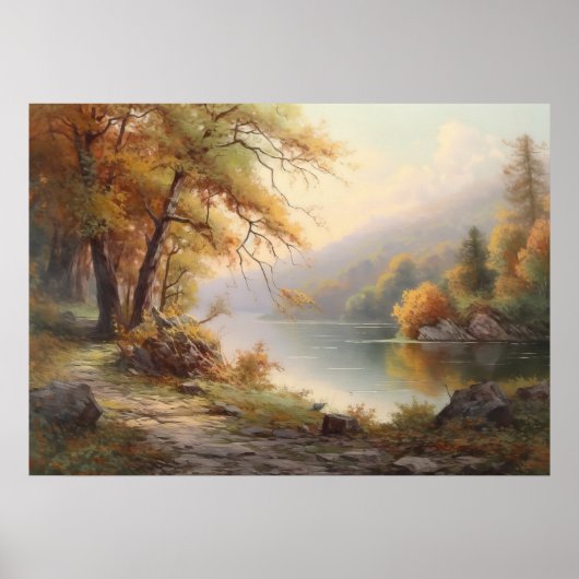 Poster Flâner le long de la Riverbank dans l'après-midi (Devant)