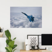 Poster Flanker SU-27 Au-Dessus Des Nuages (Bureau à domicile)
