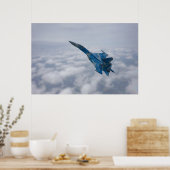 Poster Flanker SU-27 Au-Dessus Des Nuages (Cuisine)