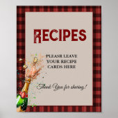 Poster Flannel & fizz Laissez vos recettes Douche nuptial (Devant)