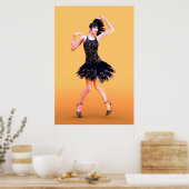 Poster Flapper Dancing Vintage (Cuisine)