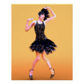 Poster Flapper Dancing Vintage (Devant)
