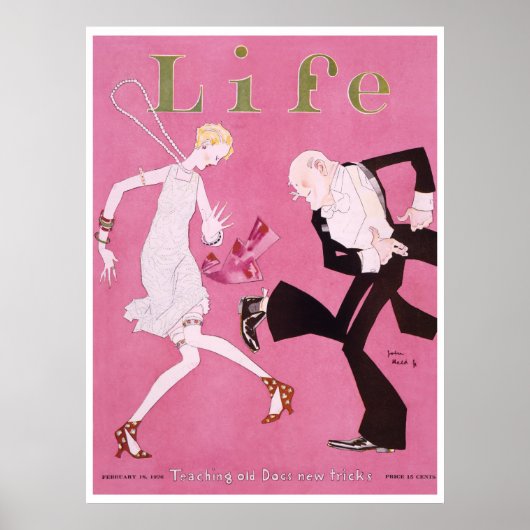 Poster Flapper de couverture du magazine Life 1926 (Devant)