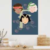 Poster Flapper girls roaring twenties (Cuisine)