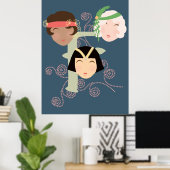 Poster Flapper girls roaring twenties (Bureau à domicile)