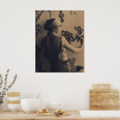 Poster Flapper Mode - 1920s Robe et coiffure (Cuisine)