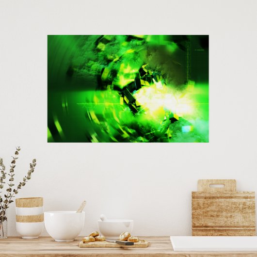 Poster Flash vert (Cuisine)