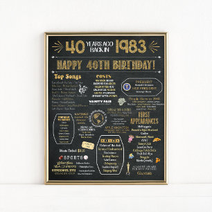 Poster Flashback pour le 40e anniversaire