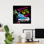 Poster Flashback vers le Basket Neon des années 80 (Bureau à domicile)