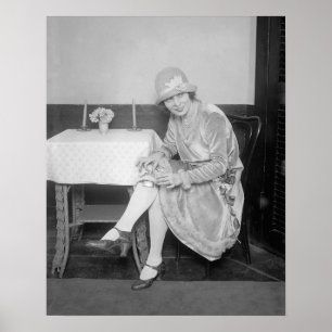 Poster Flasque Cachée Dans Garter, 1926. Photo Vintage