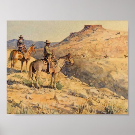 Poster Flat-Top Riders par Edward Borein (Devant)