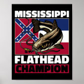 Poster Flathead Catfish Chasse Catfish Papa Catfish Hu (Devant)