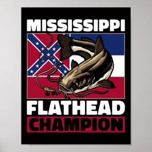 Poster Flathead Catfish Chasse Catfish Papa Catfish Hu