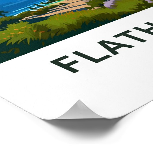 Poster Flathead Lake Montana Travel Print (Coin)
