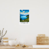 Poster Flathead Lake Montana Travel Print (Cuisine)