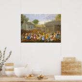 Poster Flax Scutching Bee, 1885 (Cuisine)