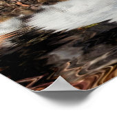 Poster Fléau Canada Oie et étang d'hiver Faune 2 (Coin)