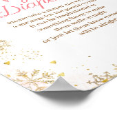 Poster Fléau de neige rose d'hiver Late Night Diapos (Coin)