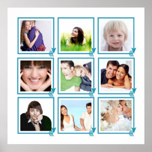 Poster Flèche bleue encadre vos photos Instagram