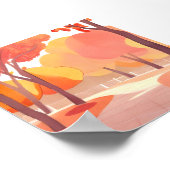 Poster Flèche d'automne | Aquarelle Abstraite (Coin)