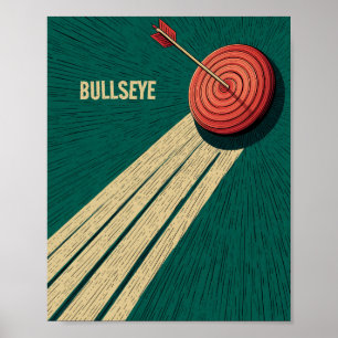 Poster Flèche de bulle sur la cible