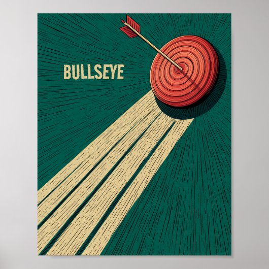 Poster Flèche de bulle sur la cible (Devant)