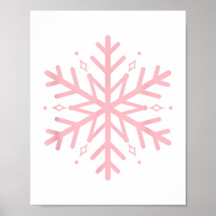 Poster Flèche de neige rose