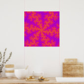 Poster Flèche de neige rose et orange (Cuisine)