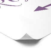 Poster Flèche de toilettes violettes - Direction de la fl (Coin)