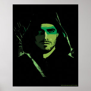 Poster Flèche   Découpe verte avec flèche