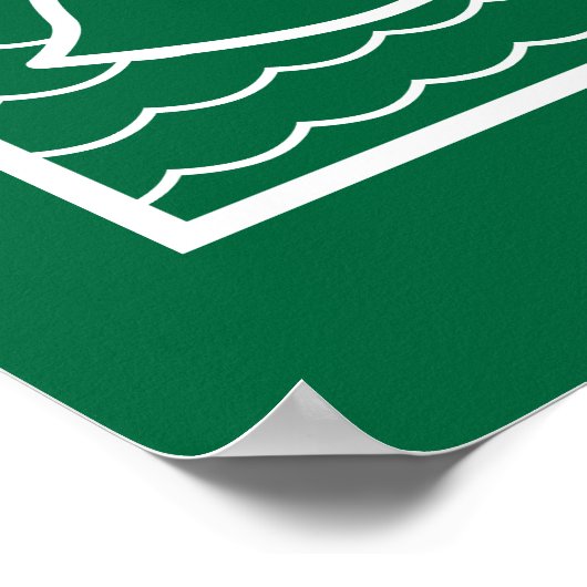 Poster Flèche | Équation de flèche verte (Coin)