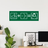 Poster Flèche | Équation de flèche verte (Bureau à domicile)