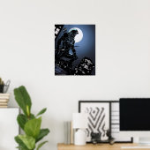 Poster Flèche | Flèche verte au clair de lune (Bureau à domicile)