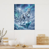 Poster Flèche glaciaire du léopard des neiges néon (Cuisine)