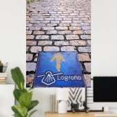 Poster Flèche jaune (Bureau à domicile)