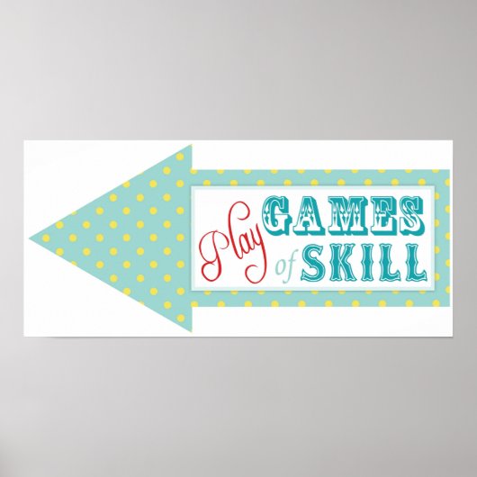 Poster Flèche Jeux Signe de Carnaval Cirque Anniversaire  (Devant)