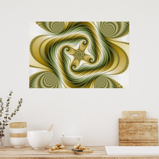 Poster Flèche lente - Art fractal (Cuisine)