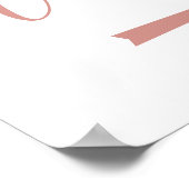 Poster Flèche rose Mariage or signe direction droite (Coin)