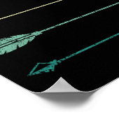 Poster Flèche vintage Flèches traditionnelles Flèches à l (Coin)