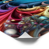 Poster Flèches 3D colorées de style fractal (Coin)