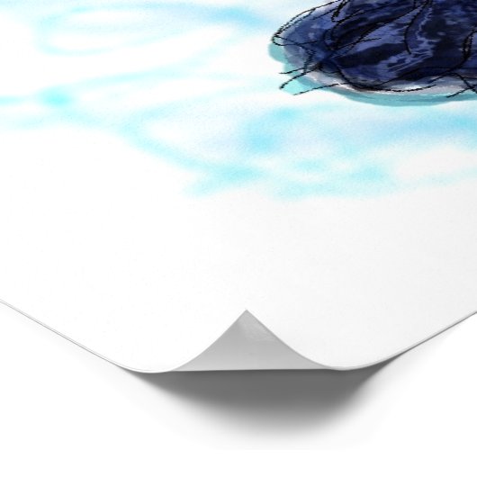 Poster Flèches Ava Bleues (Coin)