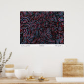 Poster Flèches bleues-rouges (Cuisine)