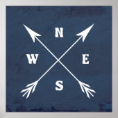 Poster Flèches compass (Devant)