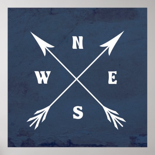 Poster Flèches compass (Devant)