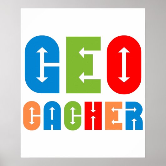 Poster Flèches de géocacher colorées (Devant)