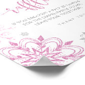 Poster Flèches de neige rose argent Rupture de couche (Coin)