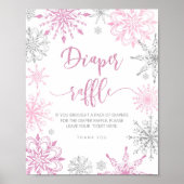 Poster Flèches de neige rose argent Rupture de couche (Devant)