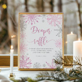 Poster Flèches de neige rose argent Rupture de couche