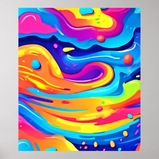 Poster Flèches de peinture cosmique (Devant)